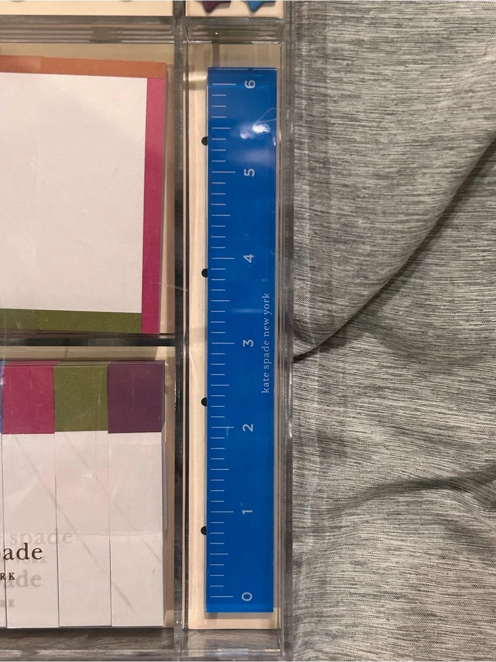 Kate Spade New York Star Spangled Stationery Tackle Box Desk Accessory Set NWTS